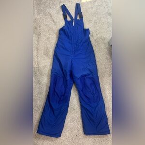 Lands End Kids Iron Knee Insulated Winter Snow Bibs blue size 10 grow along